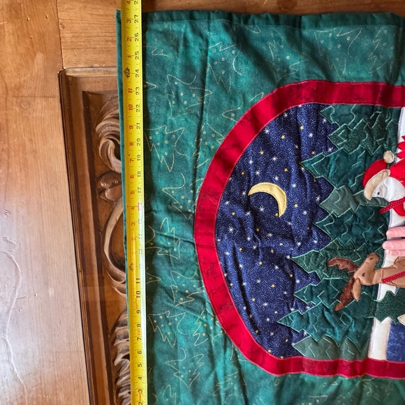 Festive Santa and Reindeer Wall Hanging